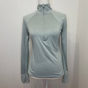 Women's APANA Long Sleeve 1/2 Zip up turtle Neck Workout Shirt